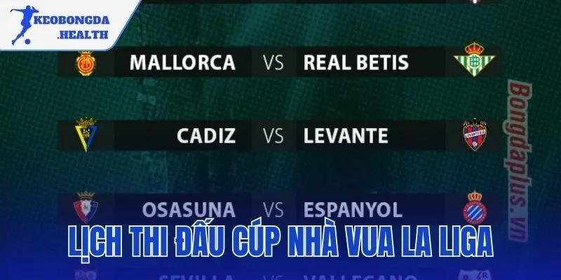 Lịch Thi Đấu Cúp Nhà Vua | Cập Nhật Tỷ Số Và Nhánh Đấu